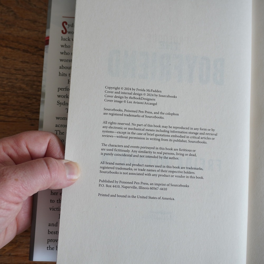 The Boyfriend Freida McFadden Book of the Month BOTM Hardcover Thriller 2024 - Picture 3 of 5